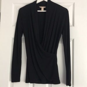 [Banana Republic] cross front, faux wrap top